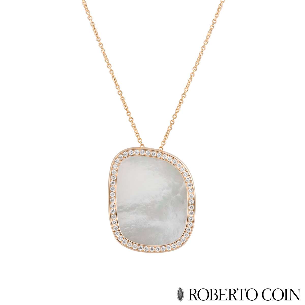 Roberto Coin Diamond & Mother of Pearl Pendant 8881934AX31M